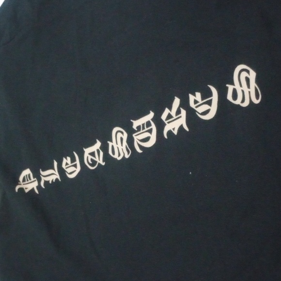 Pleasures Sorrow Embroidered Neckline Black Heavyweight Tee - Picture 7 of 13